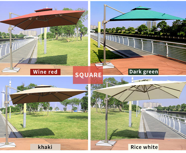 Commercial Patio Umbrella — 3×3 m Aluminum Roman Garden Parasol