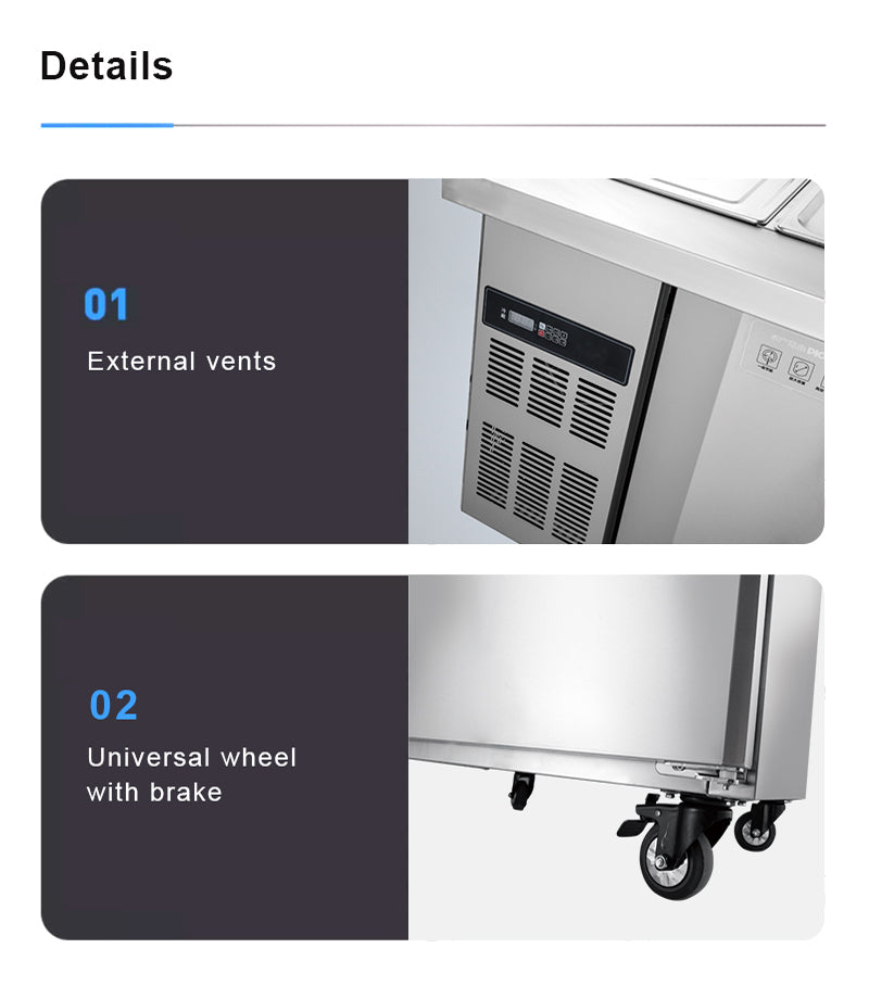Commercial Stainless Steel Upright Freezer — Multi-Door Reach-In