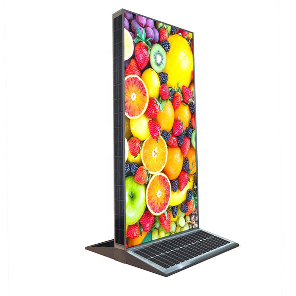 Solar-Powered Outdoor LED Light Box Sign — Double-Sided, Waterproof