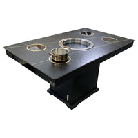 Smoke-Free Hot Pot Table — Marble Top, Built-In Induction image preview