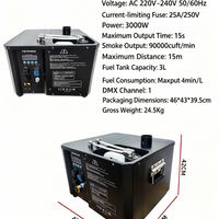 3000W DMX512 Color Fog Jet Machine — Remote Control image preview