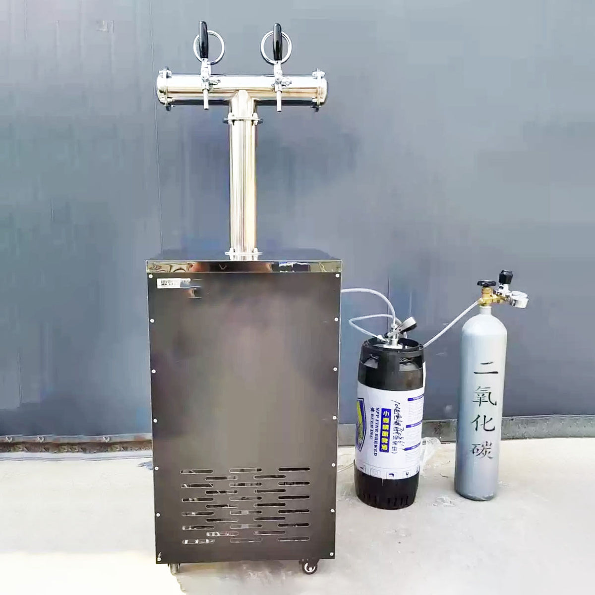 Water-Cooled Draft Beer Kegerator — 40L Stainless Steel