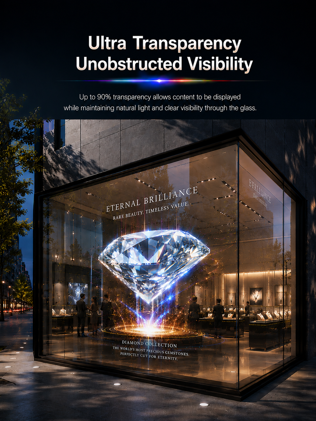 Transparent LED Film Screen for Glass Windows