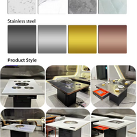 Smokeless Hot Pot &amp; BBQ Dining Table — Stainless Steel image preview