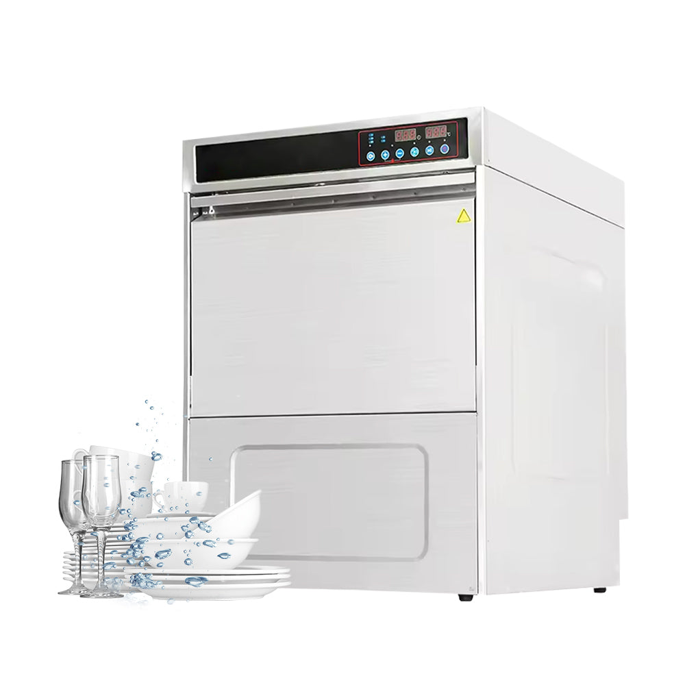 Commercial Front-Loading Glasswasher — Stainless Steel, 30 Baskets/Hour