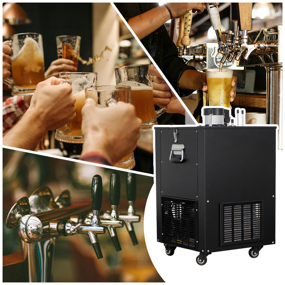 Commercial Draft Beer Dispenser & Ice-Bank Kegerator