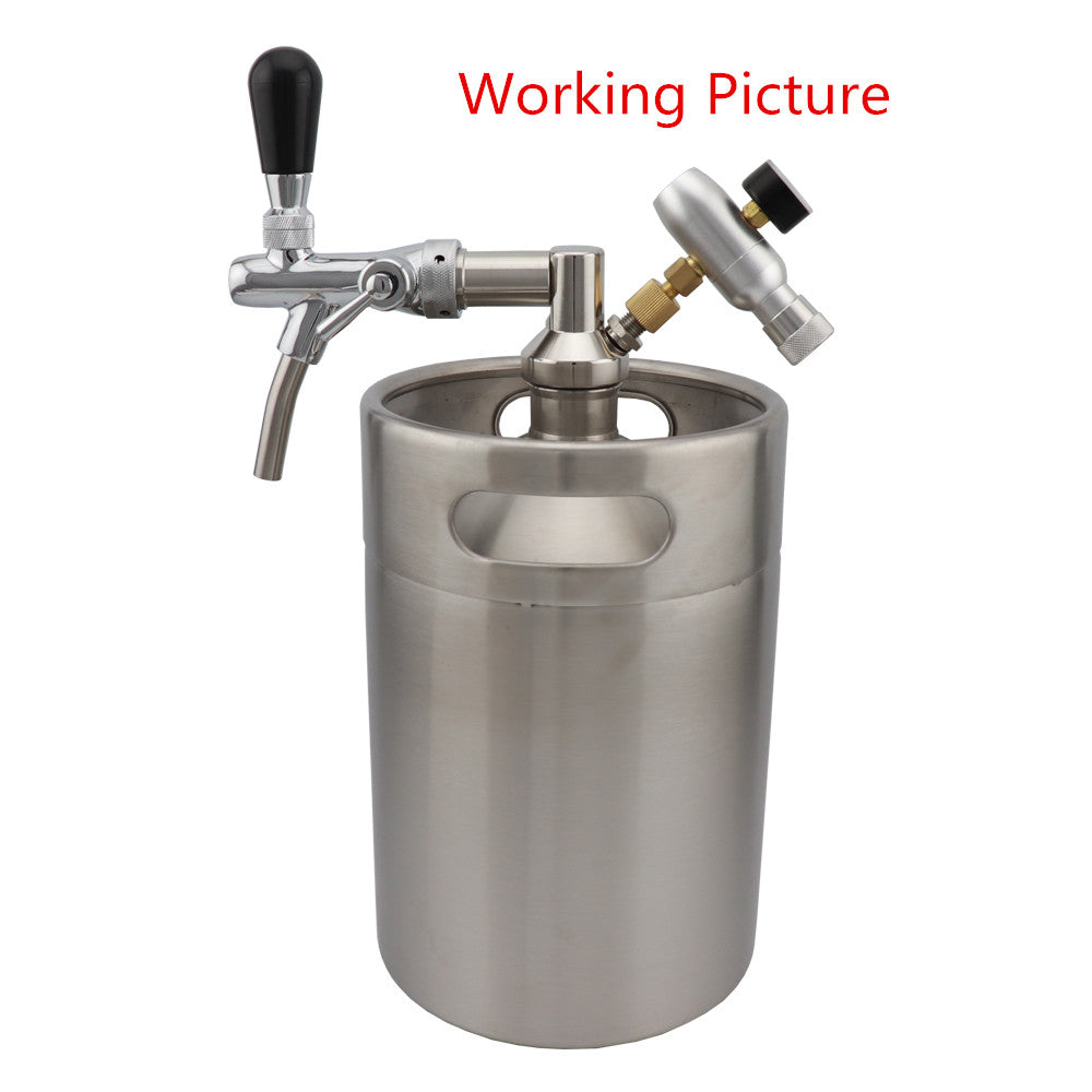 Mini Keg Beer Growler Tap with CO2 Dispenser