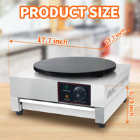 Commercial Electric Crepe Maker — Single Plate image preview