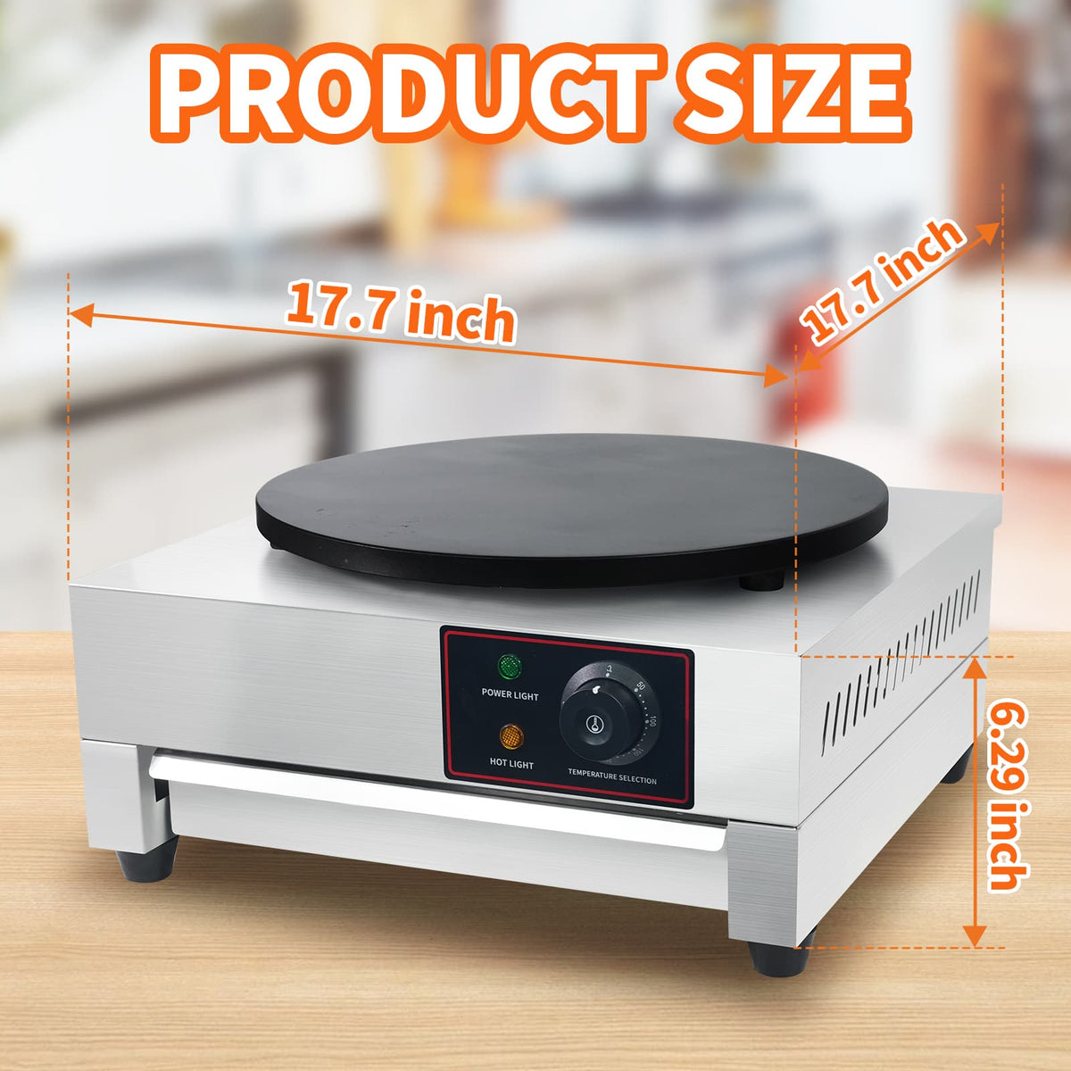Commercial Electric Crepe Maker — Single Plate