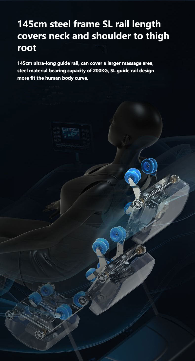 4D Zero-Gravity Full-Body Massage Chair with SL-Track Rollers