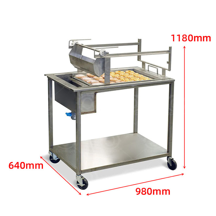 Commercial Donut Glazing Machine — Sliding Icing Table
