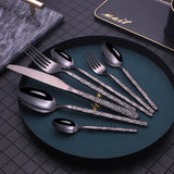 Embossed Stainless Steel Cutlery Set — 7-Piece