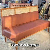 Commercial Restaurant Booth Sofa Seating — Custom Modern Dining Banquette video preview