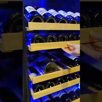 Dual-Zone Compressor Wine Cooler — 59-Bottle, Humidity Controlled video preview