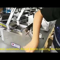 Semi-Automatic Round Bottle Labeling Machine — Desktop video preview