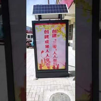 Solar-Powered Outdoor Advertising Light Box — Vertical Floor-Standing video preview