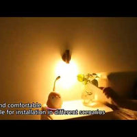 Magnetic Rechargeable LED Motion-Sensor Night Light with Wood Base video preview