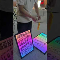 Ultra-Slim LED Light Box Sign — App-Controlled RGB, Wall-Mounted video preview