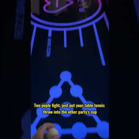LED Beer Pong Table with Cabinet — RGB Lighted Drinking Game Table video preview