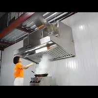 Wall-Mounted Commercial Range Hood — Stainless Steel, 6000 m³/h video preview