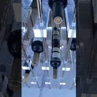 Acrylic Wine Rack with Wood-Panel Accent — Freestanding Bottle &amp; Stemware Holder video preview