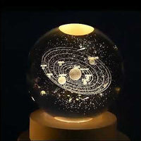 3D Crystal Ball LED Night Light with Wooden Base video preview