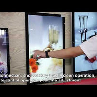 Wall-Mounted Touchscreen Digital Menu Board — Android LCD Display video preview