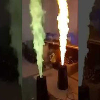 DMX Flame Spray Machine — Single Nozzle Fire Effect, 100W video preview