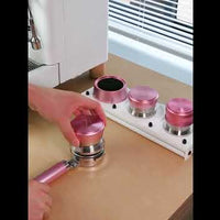 Vinyl Record Espresso Barista Kit — 58.5mm Distributor, Tamper &amp; Needle Set video preview