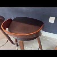 Bentwood Swivel Bar Stool — Chrome Base, PU Leather Seat video preview