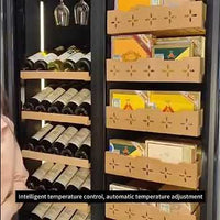 Constant-Temperature Double-Door Wine Cabinet with Built-In Ice Bar video preview