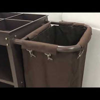 Housekeeping Cleaning Cart — Stainless Steel Maid Trolley video preview