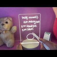 3D Acrylic LED Night Light — USB Warm-White Decorative Lamp video preview