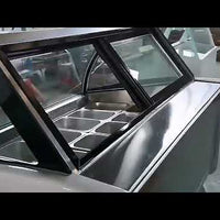 Commercial Gelato Display Freezer — Glass-Front Ice Cream Showcase video preview