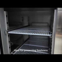 Refrigerated Prep Table with Undercounter Storage — 4-Door Worktop video preview