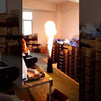 DMX Flame Spray Machine — Single Nozzle Fire Effect, 100W video preview