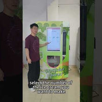 Automatic Soft Serve Ice Cream Vending Machine — 32" Touchscreen, DIY Flavors video preview