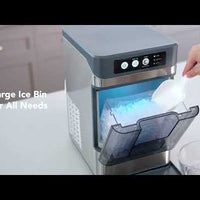 Portable Countertop Nugget Ice Maker — Stainless Steel video preview