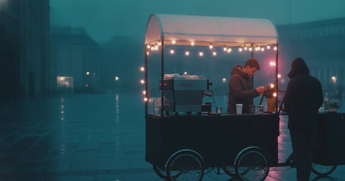Vélo café et chariot à café